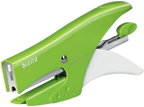Leitz häfttång, 15 arkkapacitet, ergonomisk metallkropp, inkluderar häftklammer gRÖN