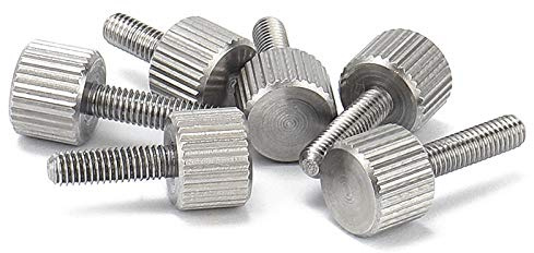 304 Edelstahl, runde Rändelschraube Einzelkopf gerändelt große Kopfschraube flache Rändelschraube-M2*8