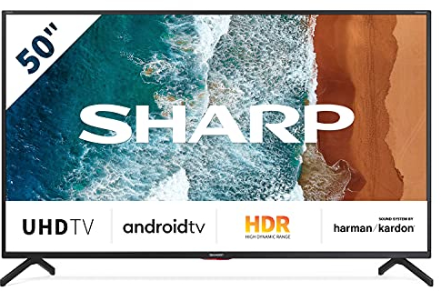 SHARP 50BN6EA Android TV 126 cm (50 Zoll) 4K Ultra HD LED Fernseher (Smart TV, Harman Kardon, Dolby Atmos)