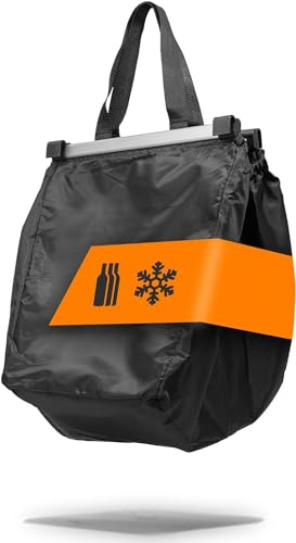 achilles Easy-Carrier - Bolsa plegable para carrito de la compra (aluminio, con compartimento frigorífico y compartimento para botellas, apto para todo tipo de carritos de la compra, 33 x 50 x 38 cm)