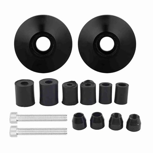 Qiilu Motorradlenker Endkappe, 1 Paar Universal-CNC-Aluminiumlegierung Motorradlenker Lenkerendkappe(schwarz) lenkerenden 22mm