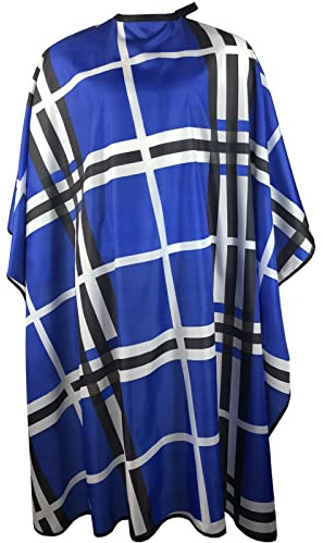 Pelocapa Haircut Barber Cape for Men - Professional Salon Cape With Snap Closures, Large Waterproof for Adults, Hair Cutting, Styling - 63 56 (Blue)