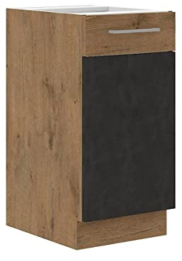 Vigo Unterschrank 40 cm Eiche Lancelot Matera Grau Küchenzeile Küchenblock Küche