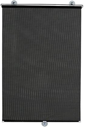 X1NGFU Sonnenschutz Rollos Mit Saugnäpfen,Fenster Sonnenschutz Verdunkelungsrollo,Sichtschutz Fensterrollo Rollo,Temporäre Jalousien,UV Schutz,kein Bohren Erforderlich (50x125cm/19.7x49in,Black)
