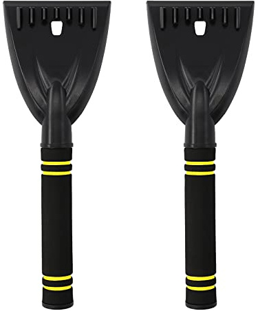 Newthinking Ice Scraper for Car Windscreen, 2 Pack Car Ice Scraper Non Scratch Car Windscreen Ice Removal Squeegee with Non-slip Comfort Soft Grip