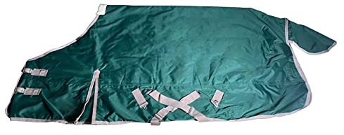 HARICSET Weidedecke Winterliche Pferdedecke Pferdedecke Wasserdicht Einsatzdecke Atmungsaktive Wärme und Verdickende Pferde-Winterdecke(Size:220cm(86in),Color:grün)