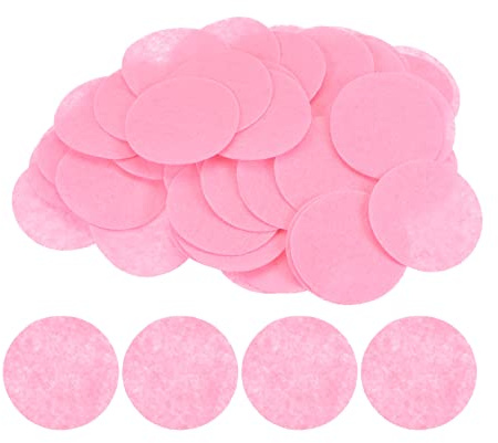 sourcing map 300 Stück Runde Bastelfilz 50mm, Filzkreise Handwerk Filz Pads Vliesstoff Filzkissen für Nähen, DIY Projekt, Bastelarbeiten, Handwerk, Decoration (Rosa)