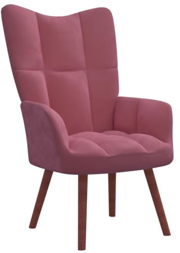 DYRJDJWIDHW Sessel,stillsessel,schaukelstuhl Wohnzimmer,Relaxsessel Rosa Samtpapasansessel,relaxliege,Rocking Chair,stillstuhl,