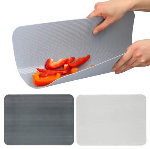 Murago - 3er Set Schneidematten felxibel ca.28x20cm - Schneidebretter Küchenbrett Arbeitsbrett Küchenhelfer Kunststoff dünn Fleisch Küchenmatte