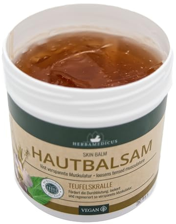 HERBAMEDICUS Baume pour la peau griffe du diable - 250 ml - Soulage et régénère les muscles et les articulations grâce à une meilleure circulation sanguine - 100 % végétalien - Fabriqué en Allemagne