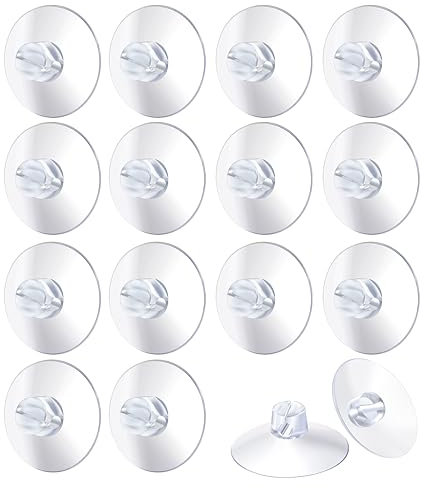 MERRYXMAS 20x Saugnäpfe für Lichterketten - Saughaken - Saugnapfhalter für Fenster & Scheibe - Haken & Clips zur Halterung