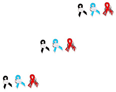 LIFKOME 9stücke Rote Schleifen Brosche Kreative Anstecknadel Für Awareness-events Dekorative Kleidung Accessoires Für Frauen Warmes Design Für Besondere Anlässe Symbol Für Gesundheit