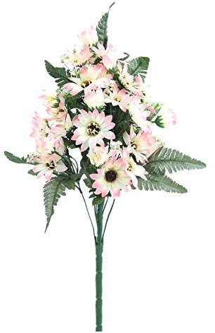 GSZCCZS 27 Köpfe/Blumenstrauß, kleine künstliche Blumen, Seidenblumen, Gerbera Flores, künstliche Blumen, DIY, Garten, Rosa