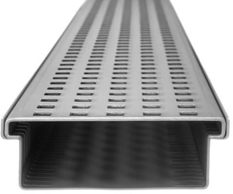 Brandsseller Entwässerungsrinnen PRO Style 4 Meter x 15cm Kantfuchs24 Magnelis Stahl Terrassenrinne Ablauf langlebig korrosionsgeschützt wartungsarm ideal für Fassaden Terrassen Natur