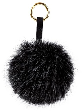 S.ROMZA Pom Pom Schlüsselanhänger Kunstfell flauschiger Schlüsselanhänger Plüsch-Schlüssel anhänger Pom-Pom-Taschen-Anhänger für Handtasche Anhänger.