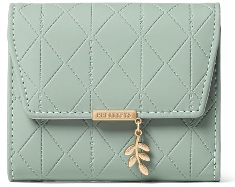 FALAN MULE Damen Geldbeutel aus Weichem Veganem Leder Kleine Portemonnaie mit Vielen Fächern, Geldbeutel Damen Brieftasche Im Kurzformat mit Kartenfäche und Münzfach
