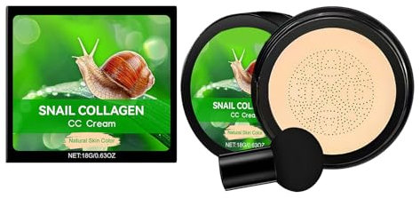Crema CC Collagene di lumaca - Crema del correttore Copertura completa | Cuscini ad aria leggera crema CC, correttore idratante per il trucco, creme per cuscino di umidità per pelle grassa a secco per