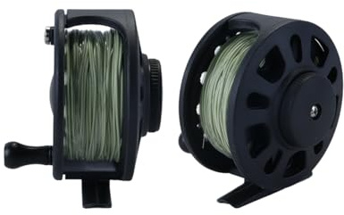 Orivin Ensemble de moulinets de pêche à la mouche GLA 5/6, diamètre 79 mm, poids 122 g, matériau ABS, avec fil