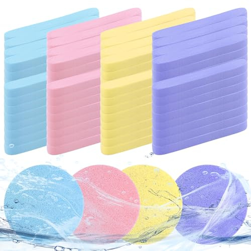192PCS Compressed Face Sponges,Facial Cleansing Sponges,Portable Washing Sponge for Daily Skin Care Home and Travel Makeup Removal for Men Women