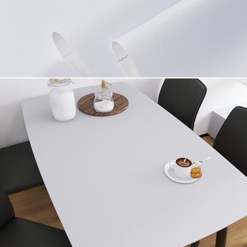 80cm×3m, Cool White Vinyl Wrap for Furniture Stickers, White Vinyl Self Adhesive, Matt Finish Sticky Back Plastic Roll, Plastic Wrap for Furniture Makeover, Contact Paper Self Adhesive Wallpaper