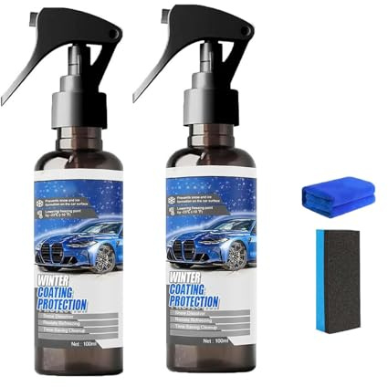 Car Windshield Snow Melting Coating Spray, Deicer Spray for Car Windshield, De Icer for Car Windshield, Window Snow Spray, Quickly Snow Melting (2 PCS)