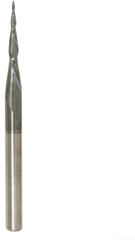 Hartmetall 2-schneidig Kegel-Kugelkopf-Schaftfräser, R0,25 Radius, 4 mm Schaft, 20,5 mm Schnittlänge, TiAlN-beschichtet, für CNC-Bearbeitung, Edelstahl, Guss I