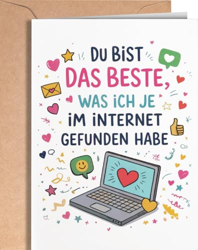 Jubiläumskarte Für Männer, Frauen mit Umschlag - Karte Liebe - Liebeskarte Für Jahrestag - Ich Liebe Dich-Karte für Partner, Freund, Freundin oder Fernbeziehung - Lustig Valentinstag - EU 242