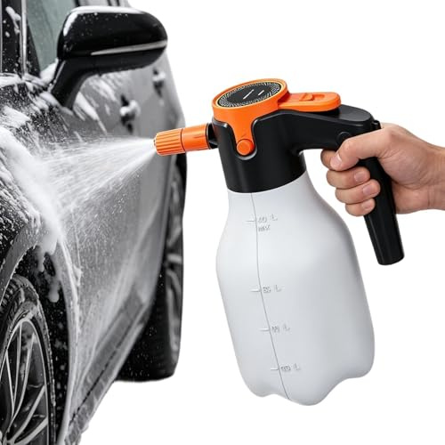 Nebulizzatore di schiuma, strumenti portatili ricaricabili ad alta pressione da 2 l, nebulizzatore elettrico per auto, per esterni e interni, giardino, prato, fertilizzazione, pulizia della casa