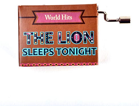 Spieluhr World Hits/Welthits mit dem bekannten SongThe Lion Sleeps Tonight (Kurbelwerk, Mini-Drehorgel)