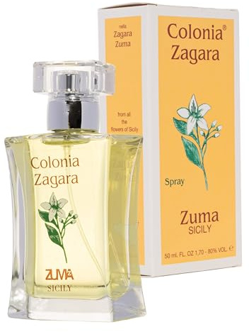 Profumi Zuma - Colonia Hombre y Muje Perfume Zagara Zuma Spray - La Fragancia Histórica desde 1943 que Despierta la Frescura de la Flor de Azahar - Made in Sicily (Zagara Zuma 50 ml)