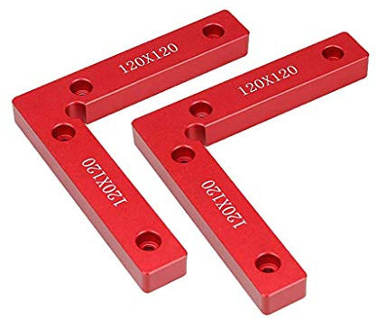2 Pieces 90 Degree 4.7 x 4.7 Positioning Squares, Aluminium Alloy Corner Clamping Square, Right Angle Clamps Woodworking Carpenter Tool