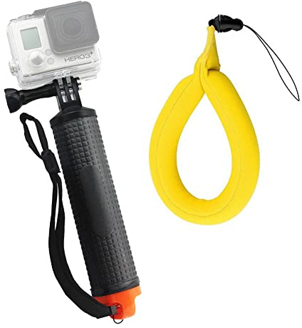 Harwerrel Waterproof Floating Hand Grip for GoPro Hero Session Black Silver Hero 11 10 9 8 7 6 5 4 3 3+ 2 1 SJ4000 SJ5000 Xiaomi Action Cameras with Camera Float Strap