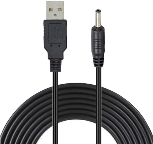 CABLEPELADO Cavo di alimentazione USB DC | Cavo prolunga alimentazione CC | 5 V 500 mA | Connettore DC 3,5 mm x 1,35 mm maschio | Adatto per PDA, Pocket-PC, telefoni cellulari, ecc | Nero | 80 cm