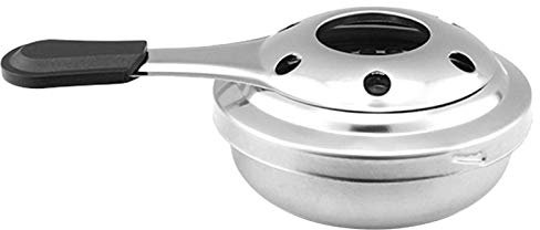 Stainless Steel Fondue Burner, Mini Heating Food Container, Portable Small Stainless Steel Hot Pot Insulated Food Warmer Tool Chocolate Cheese Hot Pot Stove For Heating Outdoor Accessories(1pcs)