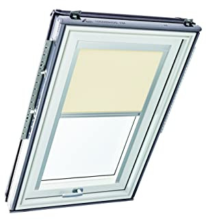Original Roto Rollo Exclusiv ZRE für Roto Dachfenster - Führungsschiene Silber - Tageslichtrollo Baureihe Designo R6/R8, i8 und Classic 64/84 - Größe 094/118 | 09/11 - Stofffarbe Beige