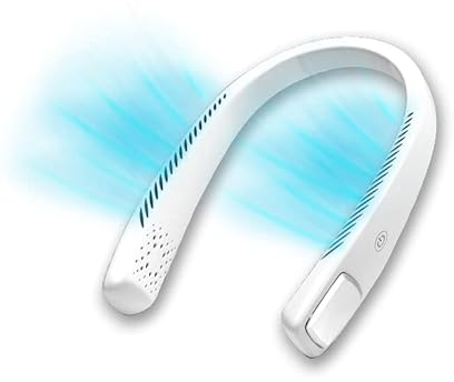 LIVINGTON Cool2Go Nackenventilator – Leichter Ventilator zum Umhängen mit 3 Stufen – mobiler Ventilator mit flexiblem Nackenband und 6 Stunden Laufzeit