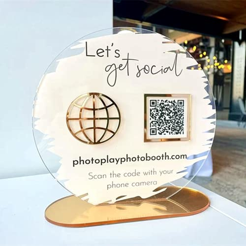 Pahdecor Benutzerdefiniertes QR-Code-Schild, Scan to Pay, Zahlungsschild, Termine, Cash App, Acryl, Modern, digital-focused, Weiß
