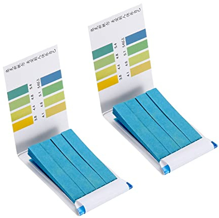 PATIKIL PH-Teststreifen 3.8-5.4, 80 Indikatorpapiere 2Stk | Lackmus-Tester für Wasser, Lebensmittel, Boden, Alkali-Säure-Tests