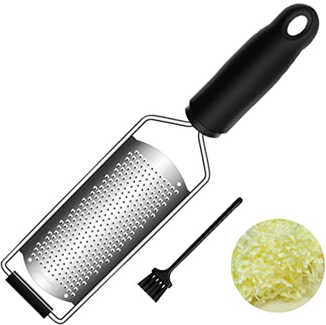 Rallador de queso de mano con asa, rallador de limón y cítricos, ralladores para cocina, acero inoxidable, suministros de decoración de pasteles, accesorios de cocina perfectos, calabacín, nuez