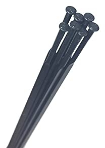 AMEEDA Fahrrad Speichen und Nippel 210-305mm Speichen Schwarze gerade Zug- oder J-Biegekopf-Messuhr 14 mit freien Messingnippeln Mit Speichen Nippel (Color : Straight 24 Pieces)