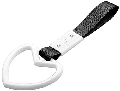 Sangles de traction universelles en forme de cœur pour intérieur de voiture, sangle de remorquage de voiture, boucle d'avertissement, accoudoir, pare-chocs de métro, bus arrière