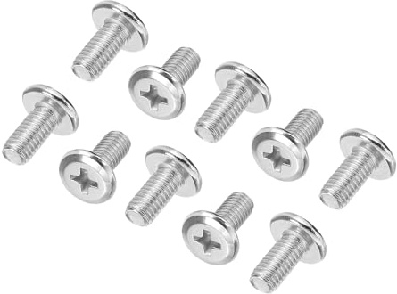 PATIKIL Tornillos Phillips de Cabeza Redonda, Paquete de 15 M5-0.8 x 10mm Acero Inoxidable 304 18-8 Roscado Completo, Tornillo de Máquina Tornillo para Muebles Pernos Conectores