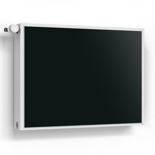 DEQORI Magnetfolie für Heizung 80x60 cm | Unifarben - Schwarz | dekorative Magnetmatte Heizkörper Schutz Verkleidung | Magnet Deko-Folie selbstklebend, magnetisch & wasserabweisend