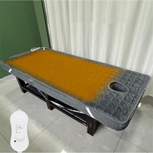 Chauffé Surmatelas Pour Table De Massage,Chauffé Lash Bed Topper,Rembourrage De Lit Spa Avec Trou Respiration Bandes Élastiques,Couvre Matelas En Mousse À Mémoire Forme Pour Lit De Salon Beauté