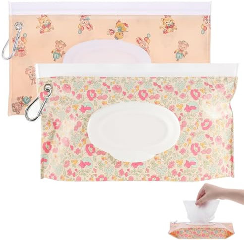 Baby Wet Wipes Pouches, 2 pezzi Baby Wet Wipes Dispensers, Porta Salviette Umidificate, Portable Baby Wipe Caso