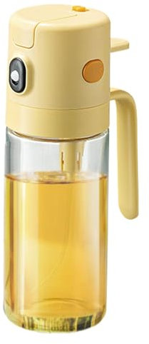 Duroecsain Pulverizador y dispensador de aceite, botella pulverizadora y vertedora de aceite,Botella de vidrio con pulverizador de aceite, dispensador de aceite de oliva - Botellas de aceite de cocina