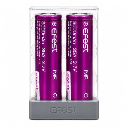 EFEST 3000 Rechargeable Battery with Protective Case [Pack of 2]