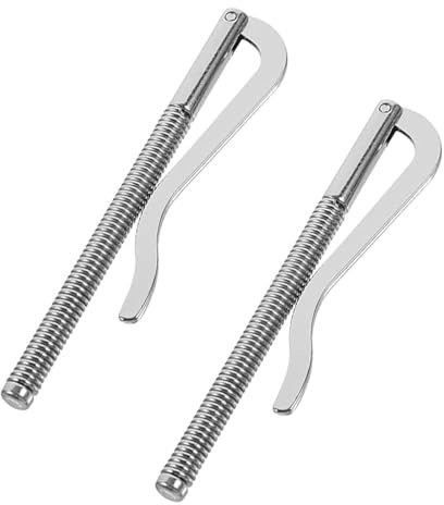 Ryaupy 2 Stück Geld Clip Klemme, Brieftasche Federklemme, Federclip für Geld, Geldklammer mit Feder, Geldbörse Spring Clip, Feder Geldklammer für Leder Geldbörse Kreditkarteninhaber, 85 mm