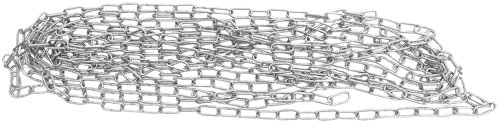 Veemoon Silver Galvanised Chain Connector Barrier Chain for Parking Hotels and Supermarkets Area Isolation Order Maintenance
