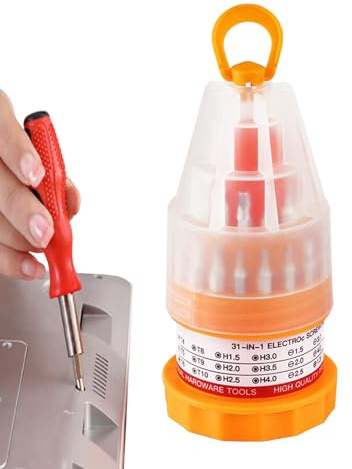 Kit de tournevis pour ordinateurs portables - 31 pièces avec têtes amovibles, outils portables pour réparation d'appareil photo, téléphone, lunettes, maison, quotidien, moto, voyage extérieur